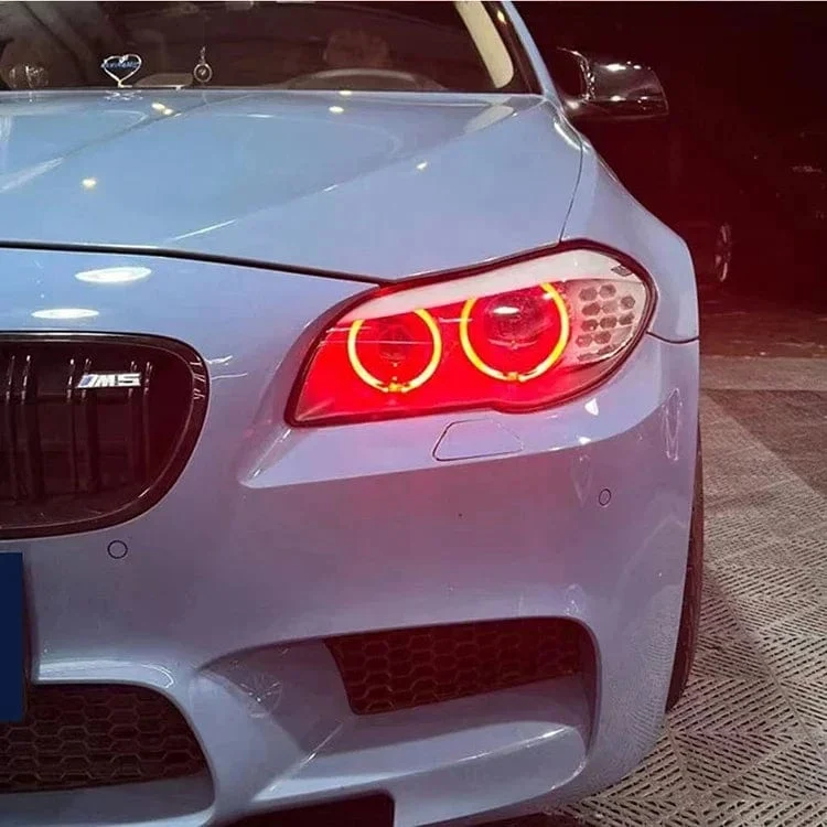 4 STÜCKE 12 V 24 V COB Auto Angel Eyes Dekoration Licht RGB Umgebungsscheinwerfer Mit App Control Streamer Fahrlampe Für Auto Dekorativ