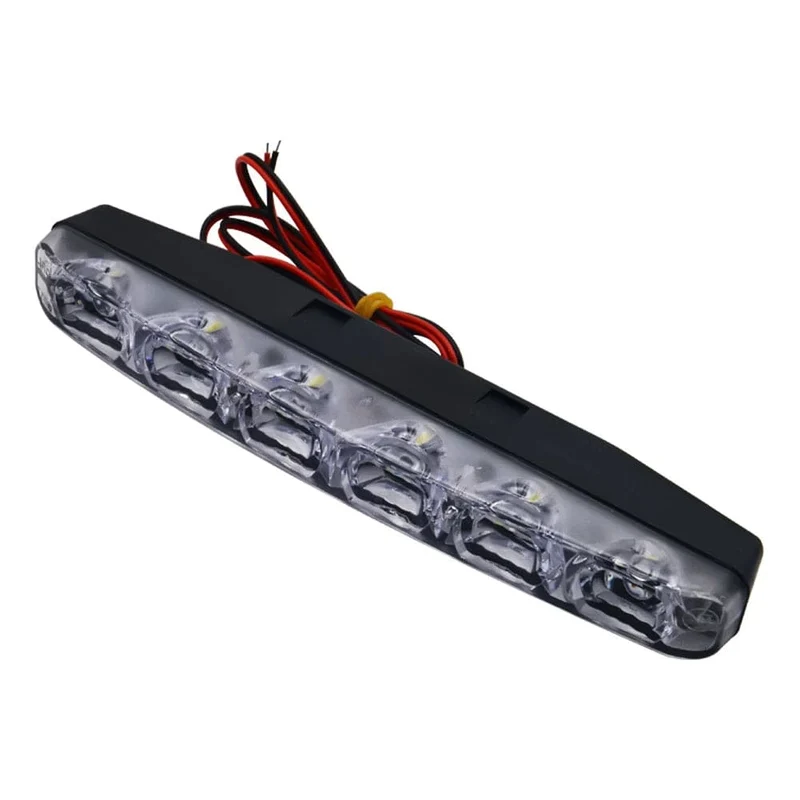 2 Stücke led 12v für auto laufen lichter Wasserdichte led tagfahrlicht für auto drl 6 Led scheinwerfer unterstützung auto nebel lichter