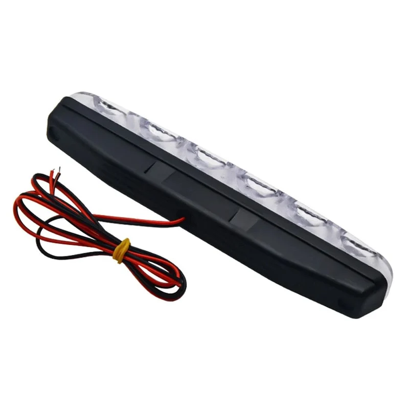 2 Stücke led 12v für auto laufen lichter Wasserdichte led tagfahrlicht für auto drl 6 Led scheinwerfer unterstützung auto nebel lichter
