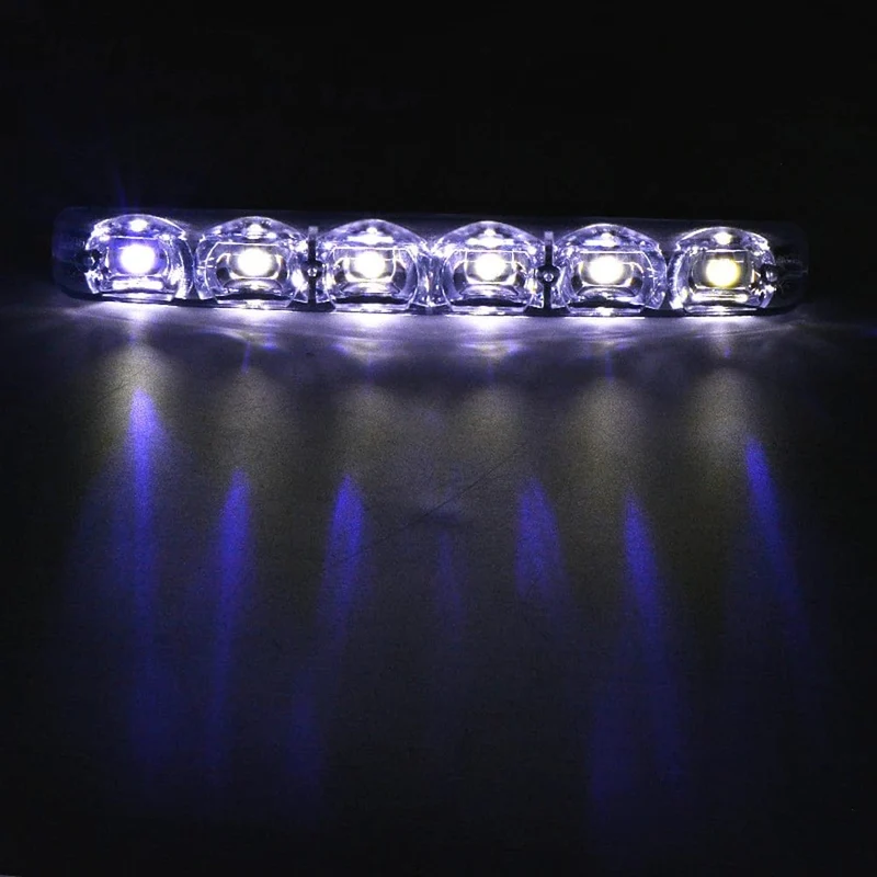 2 Stücke led 12v für auto laufen lichter Wasserdichte led tagfahrlicht für auto drl 6 Led scheinwerfer unterstützung auto nebel lichter
