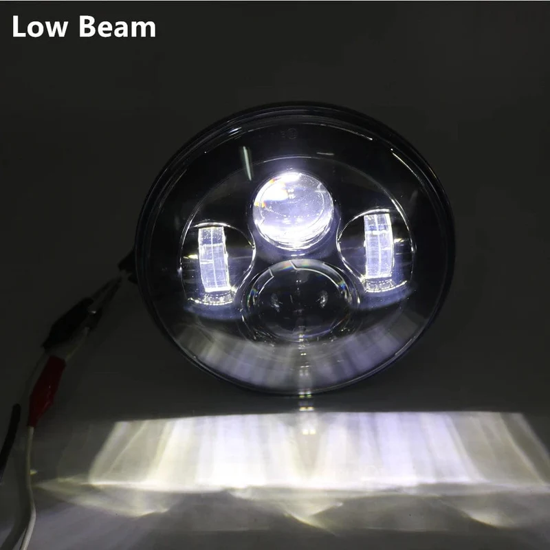 2 Stück Auto-Scheinwerfer, 7 Zoll, für Land Rover Defender 90 110, rund, LED-Scheinwerfer-Set, Fernlicht, Abblendlicht, für Lada Niva 4X4, Offroad-Zubehör