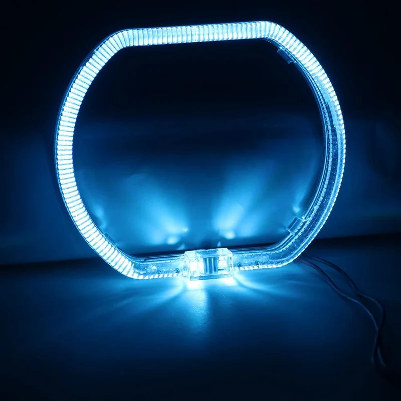 100/76 MM LED Angel Eyes Square Guide Halo Ring Tagfahrlicht mit Treiber für Bi Xenon Scheinwerfergläser DRL Zubehör