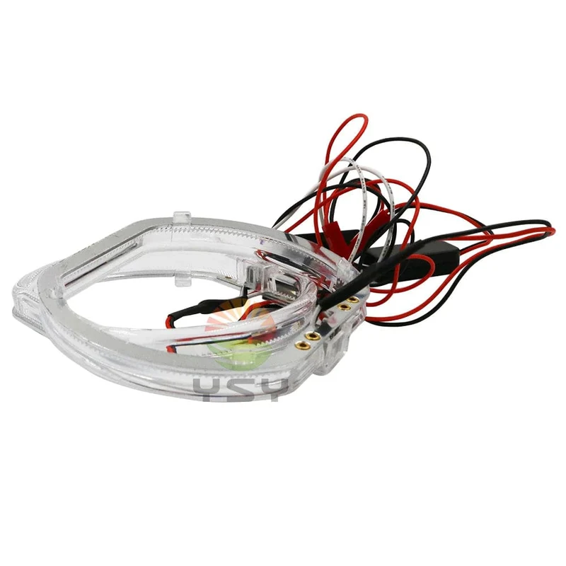 100/76 MM LED Angel Eyes Square Guide Halo Ring Tagfahrlicht mit Treiber für Bi Xenon Scheinwerfergläser DRL Zubehör