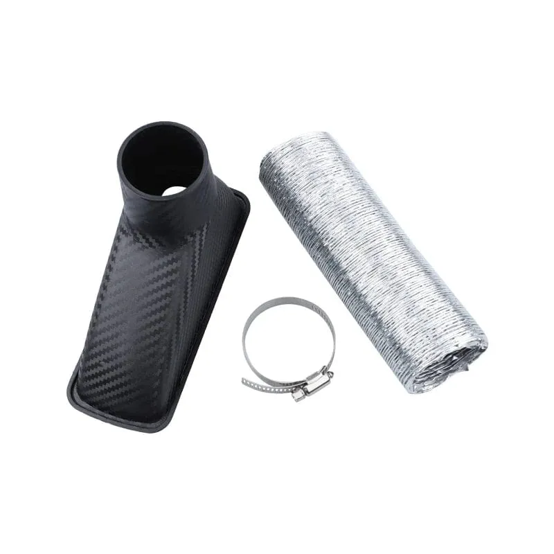 Universal Auto Front Stoßstange Einlass Luft Turbo Lufteinlassrohr Kit ABS Turbine Einlass Kit Rohr Lufttrichter Carbon Faser Aussehen