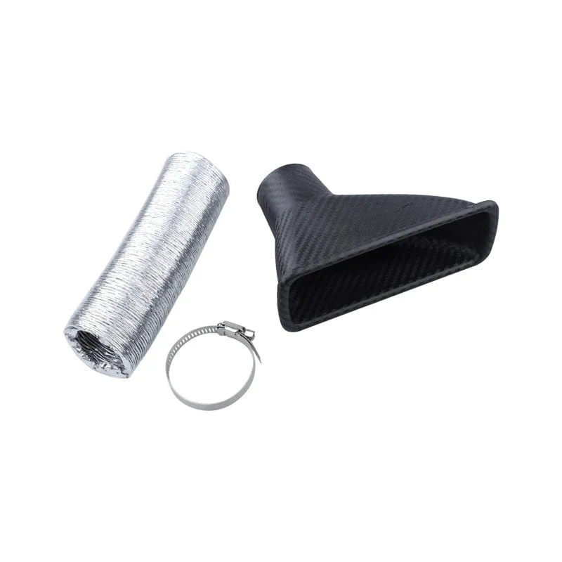 Universal Auto Front Stoßstange Einlass Luft Turbo Lufteinlassrohr Kit ABS Turbine Einlass Kit Rohr Lufttrichter Carbon Faser Aussehen