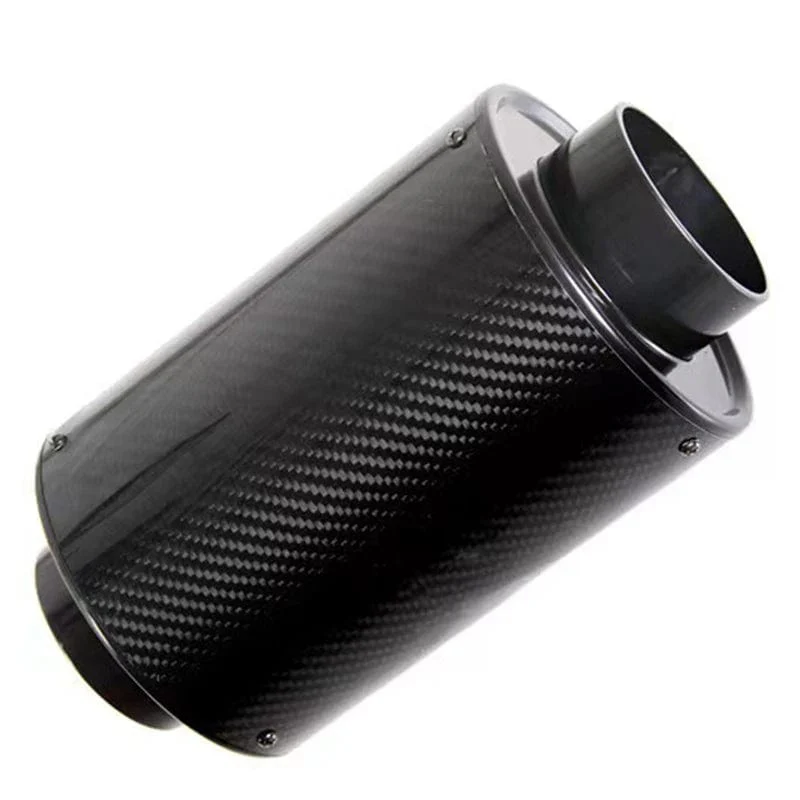 1 Set Universal Auto 3 Zoll Kohlefaser Kaltluftfilter Feed Geschlossene Ansaugrohr Schlauch Kit Universal