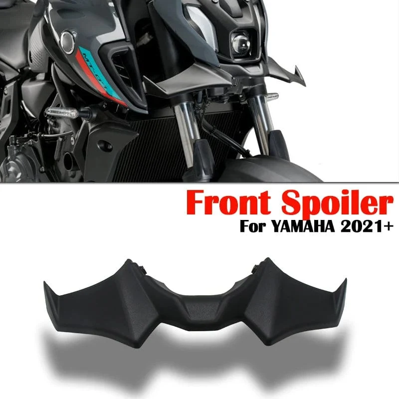 Motorradzubehör Schwarz Naked Front Downforce Spoiler Winglet Aerodynamischer Flügelsatz Spoiler Für YAMAHA MT 07 2021 2022 2023