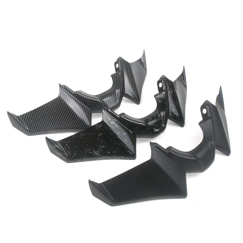 Motorradzubehör Schwarz Naked Front Downforce Spoiler Winglet Aerodynamischer Flügelsatz Spoiler Für YAMAHA MT 07 2021 2022 2023