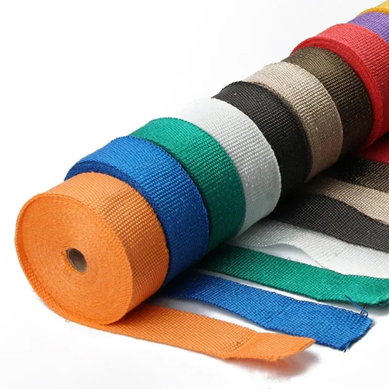 Vintage Motorrad 5cm * 5/10/15M Motorrad Auspuffrohr Header Wärme Wrap Beständig Wrap Band fiberglas Hitzeschild Motocross