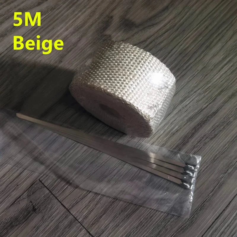 Vintage Motorrad 5cm * 5/10/15M Motorrad Auspuffrohr Header Wärme Wrap Beständig Wrap Band fiberglas Hitzeschild Motocross