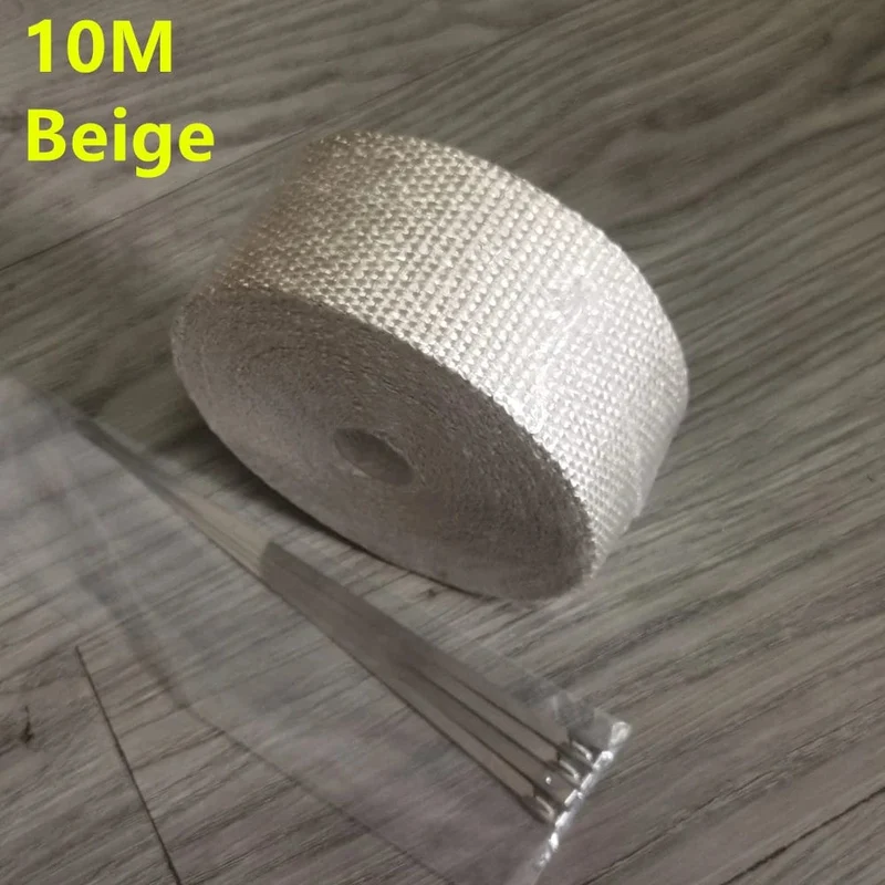 Vintage Motorrad 5cm * 5/10/15M Motorrad Auspuffrohr Header Wärme Wrap Beständig Wrap Band fiberglas Hitzeschild Motocross