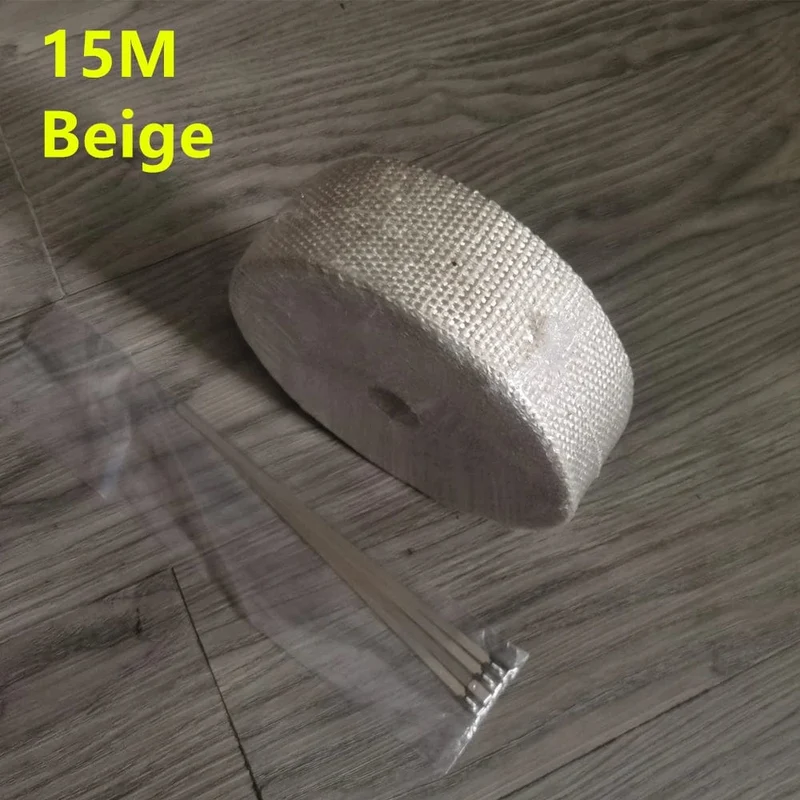 Vintage Motorrad 5cm * 5/10/15M Motorrad Auspuffrohr Header Wärme Wrap Beständig Wrap Band fiberglas Hitzeschild Motocross