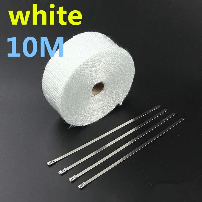 Vintage Motorrad 5cm * 5/10/15M Motorrad Auspuffrohr Header Wärme Wrap Beständig Wrap Band fiberglas Hitzeschild Motocross