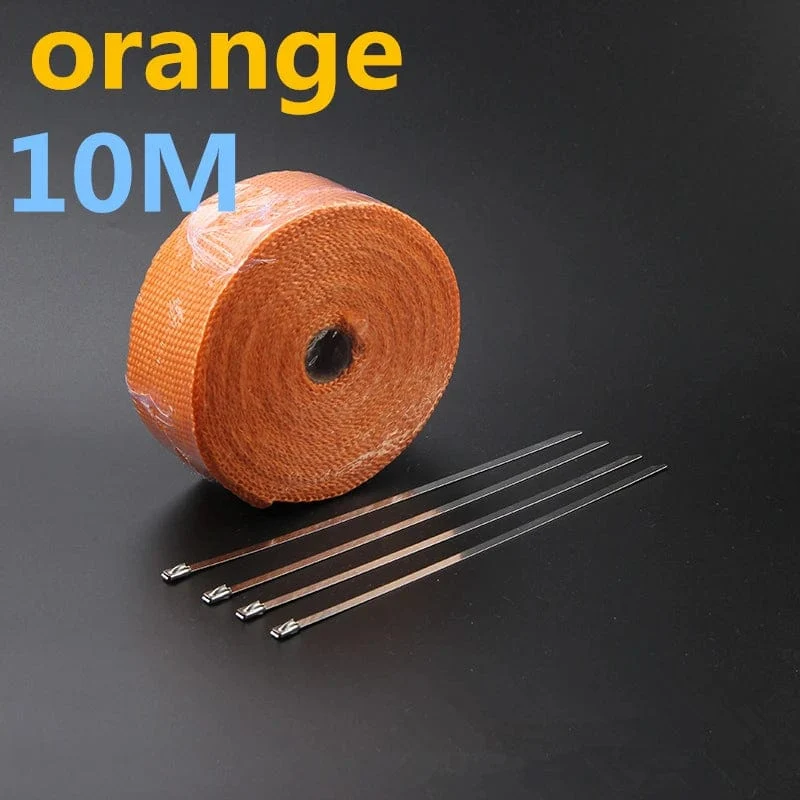 Vintage Motorrad 5cm * 5/10/15M Motorrad Auspuffrohr Header Wärme Wrap Beständig Wrap Band fiberglas Hitzeschild Motocross