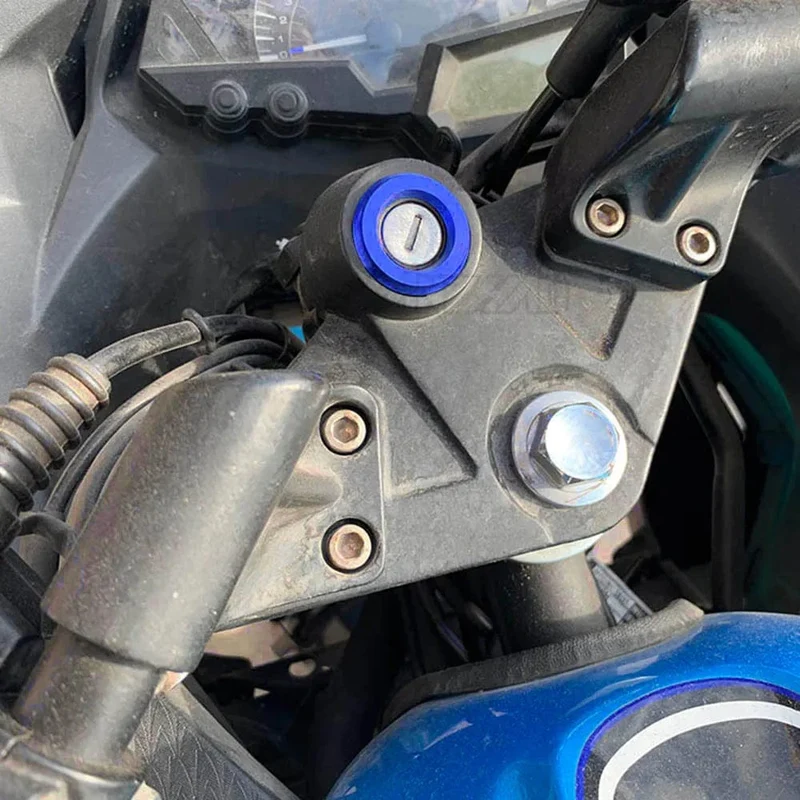 R3 Motorrad-Zündschalter-Abdeckring, CNC-Aluminium-Zubehör für Yamaha YZF R3 2013 2014 2015 2016 2017 2018 2019