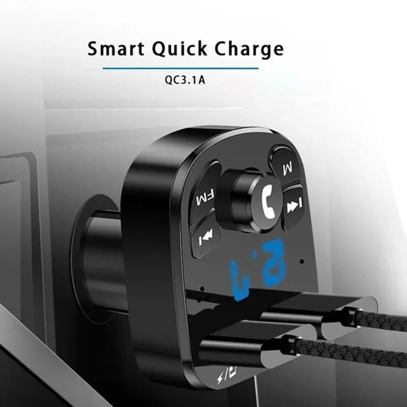 FM Transmitter Bluetooth Wireless Car Kit Freisprecheinrichtung Dual USB Autoladegerät 2.1A MP3 Musik TF Karte U Disk AUX Player