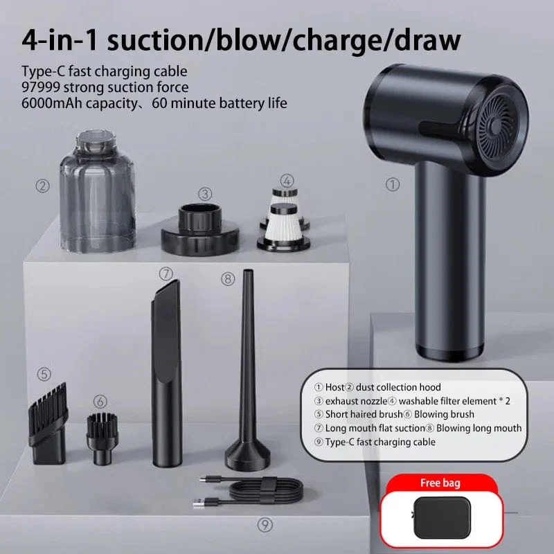 Xiaomi 5 in 1 Auto Staubsauger 1990000PA Leistungsstarke Handheld Reinigung Maschine für Home Appliance Auto Reiniger Kabellos Tragbare