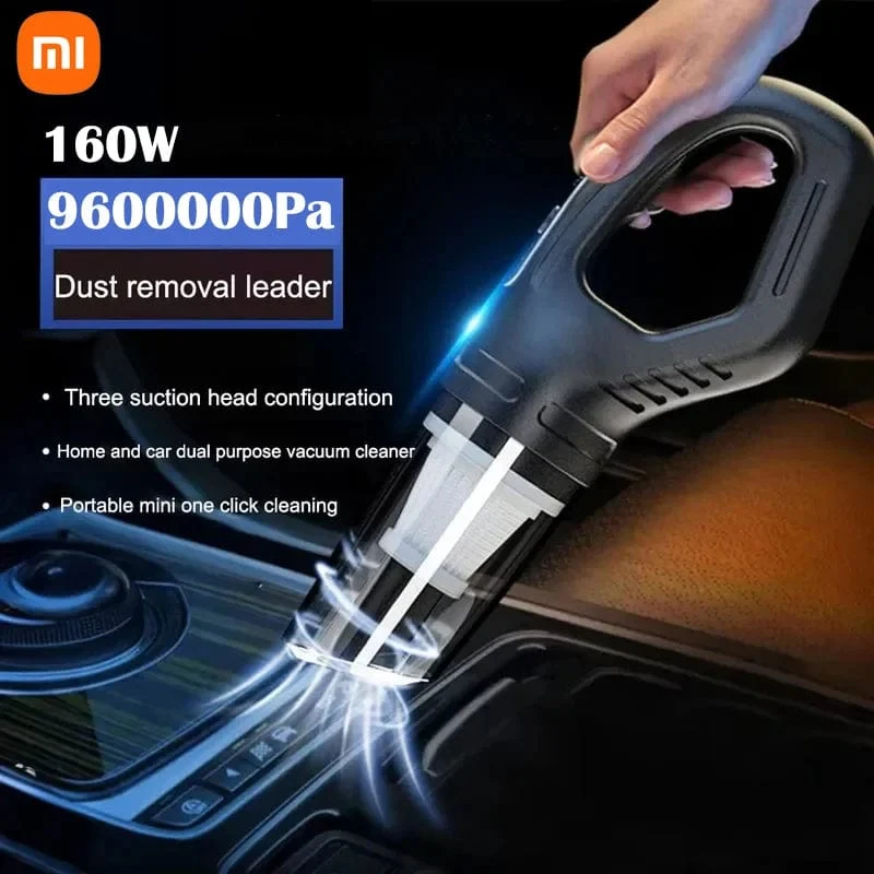 Xiaomi 160W Autostaubsauger, kabelloser, tragbarer Handstaubsauger, USB-Aufladung, hohe Leistung, geeignet für Tierhaare im Auto