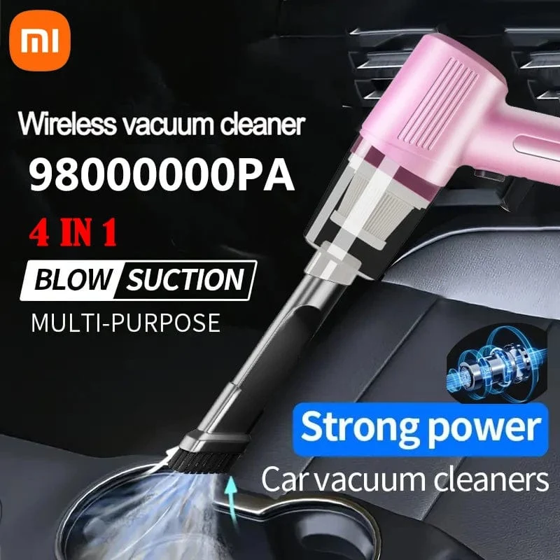 Xiaomi kabelloser Autostaubsauger, multifunktional, tragbar, 98000000, Hochleistungs-Saug- und Blasfunktion, doppelter Verwendungszweck für trockene und nasse