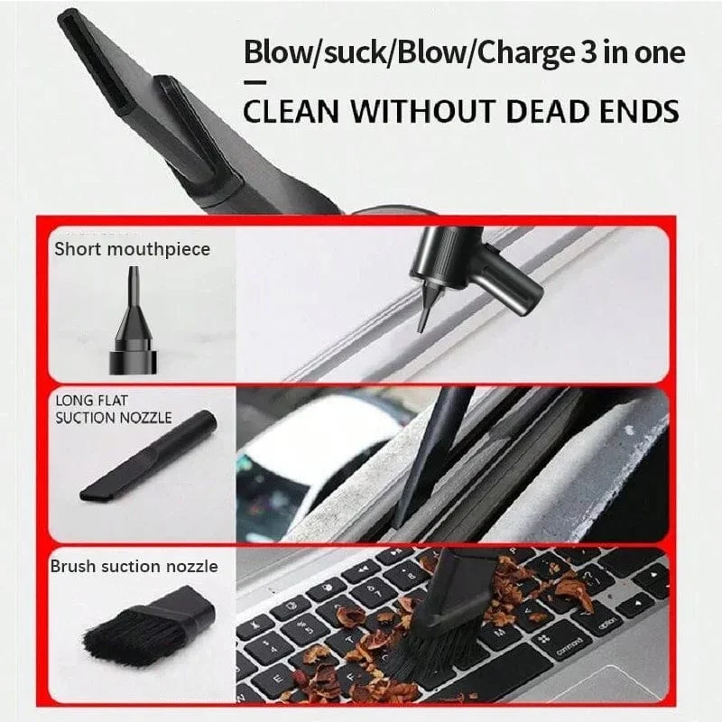 Xiaomi kabelloser Autostaubsauger, multifunktional, tragbar, 98000000, Hochleistungs-Saug- und Blasfunktion, doppelter Verwendungszweck für trockene und nasse