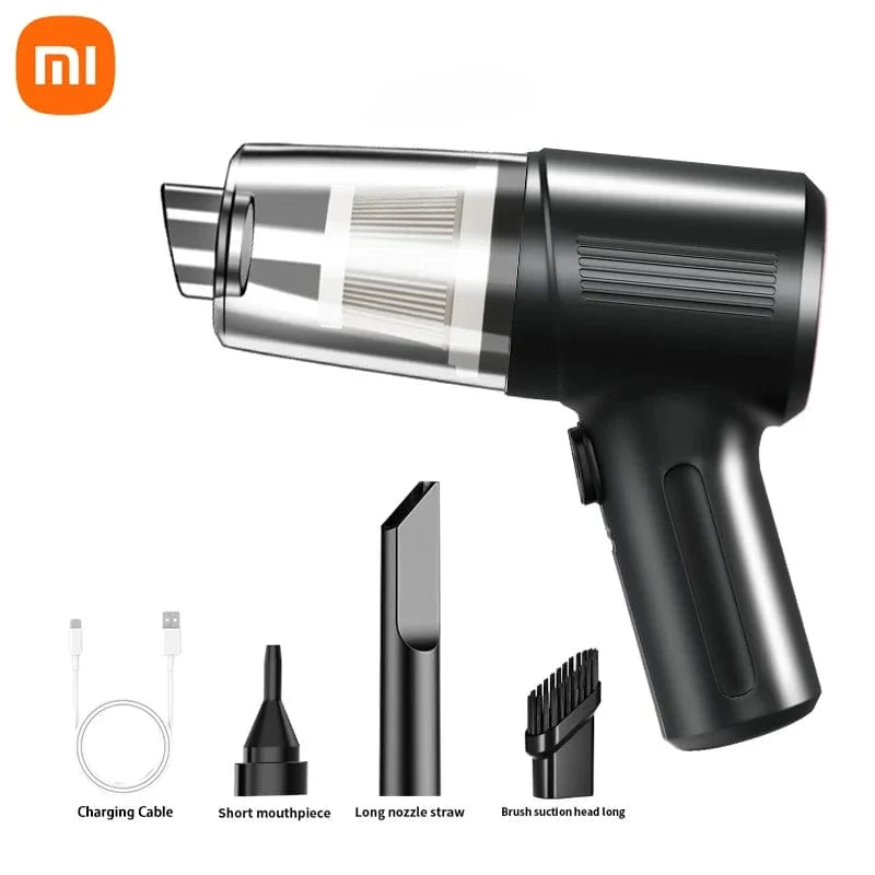 Xiaomi kabelloser Autostaubsauger, multifunktional, tragbar, 98000000, Hochleistungs-Saug- und Blasfunktion, doppelter Verwendungszweck für trockene und nasse