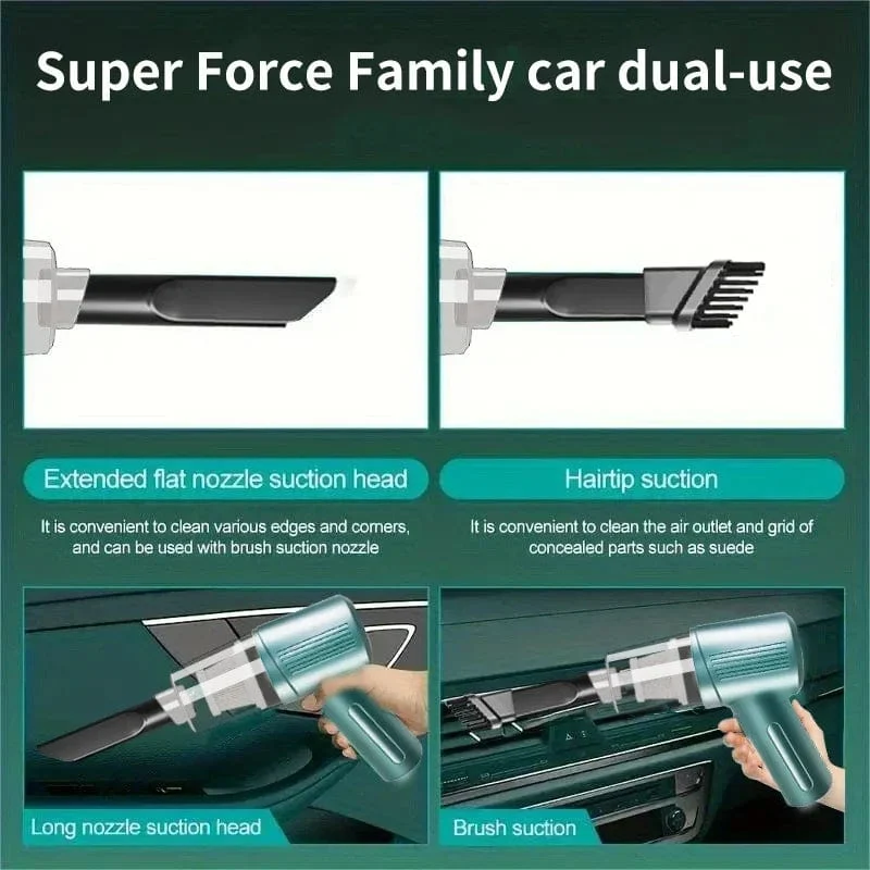 Xiaomi kabelloser Autostaubsauger, multifunktional, tragbar, 98000000, Hochleistungs-Saug- und Blasfunktion, doppelter Verwendungszweck für trockene und nasse