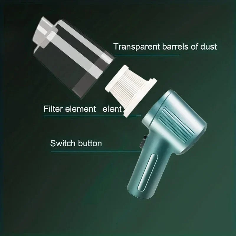 Xiaomi kabelloser Autostaubsauger, multifunktional, tragbar, 98000000, Hochleistungs-Saug- und Blasfunktion, doppelter Verwendungszweck für trockene und nasse