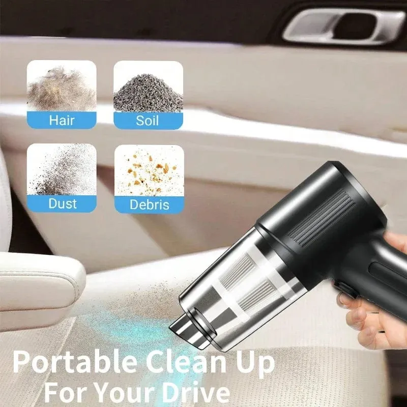 Xiaomi kabelloser Autostaubsauger, multifunktional, tragbar, 98000000, Hochleistungs-Saug- und Blasfunktion, doppelter Verwendungszweck für trockene und nasse