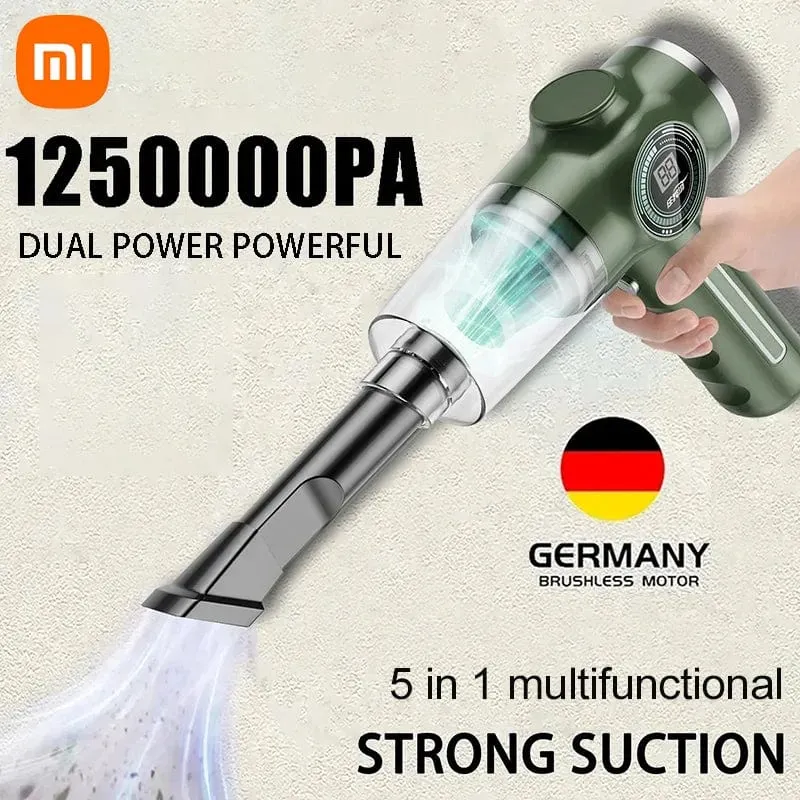 Xiaomi 1290000Pa 5-in-1 Akku-Autostaubsauger Tragbarer Staubsauger mit starker Saugkraft Handheld Mini Autogerät