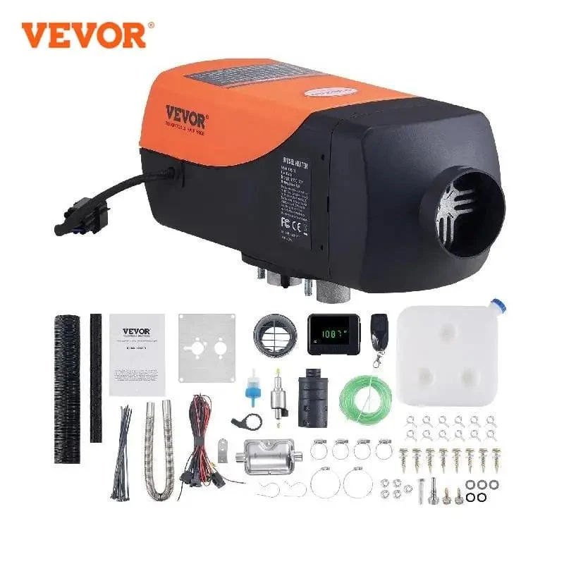 VEVOR Diesel-Luftheizung, 12 V, 2/5/8 kW, Diesel-Heizung mit Fernbedienung, Standheizung, Autoheizung für Wohnmobil, Anhänger, Camper, Van, Boot