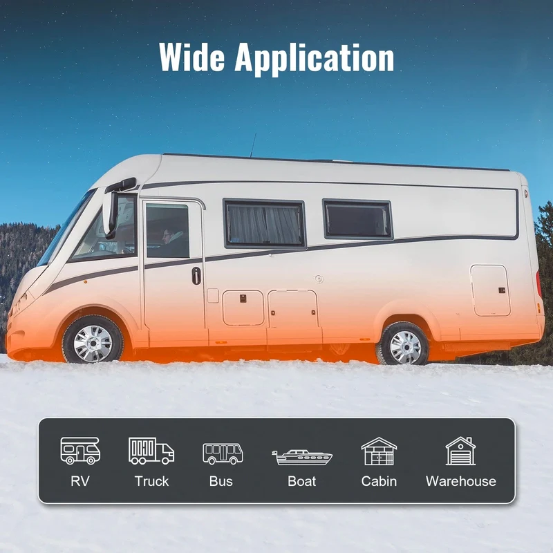 VEVOR Diesel-Luftheizung, 12 V, 2/5/8 kW, Diesel-Heizung mit Fernbedienung, Standheizung, Autoheizung für Wohnmobil, Anhänger, Camper, Van, Boot