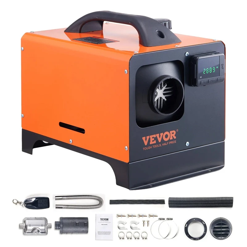 VEVOR Diesel-Luftheizung, 12 V, 2/5/8 kW, Diesel-Heizung mit Fernbedienung, Standheizung, Autoheizung für Wohnmobil, Anhänger, Camper, Van, Boot