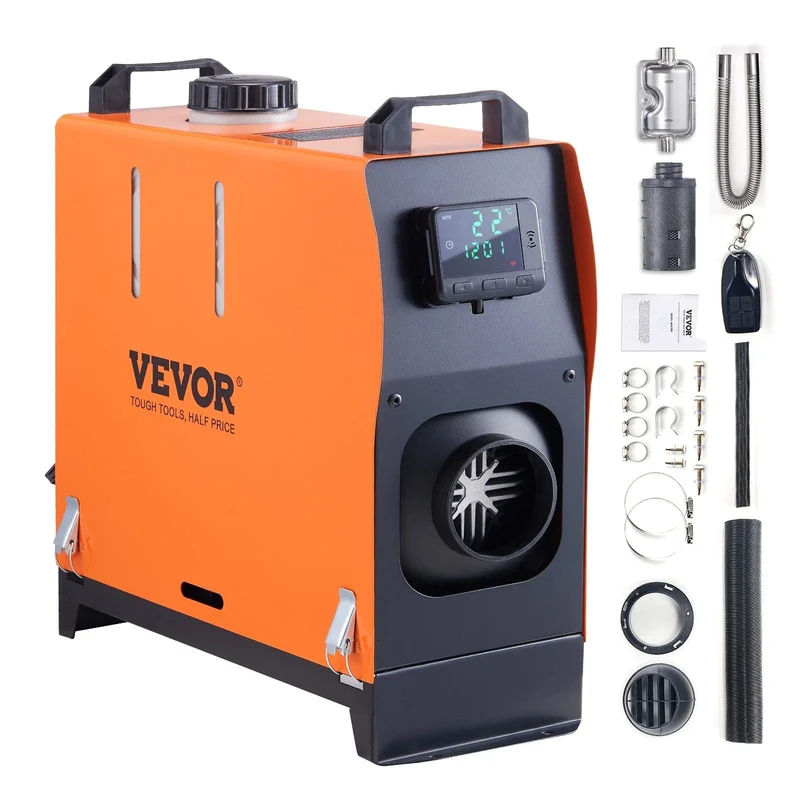 VEVOR Diesel-Luftheizung, 12 V, 2/5/8 kW, Diesel-Heizung mit Fernbedienung, Standheizung, Autoheizung für Wohnmobil, Anhänger, Camper, Van, Boot