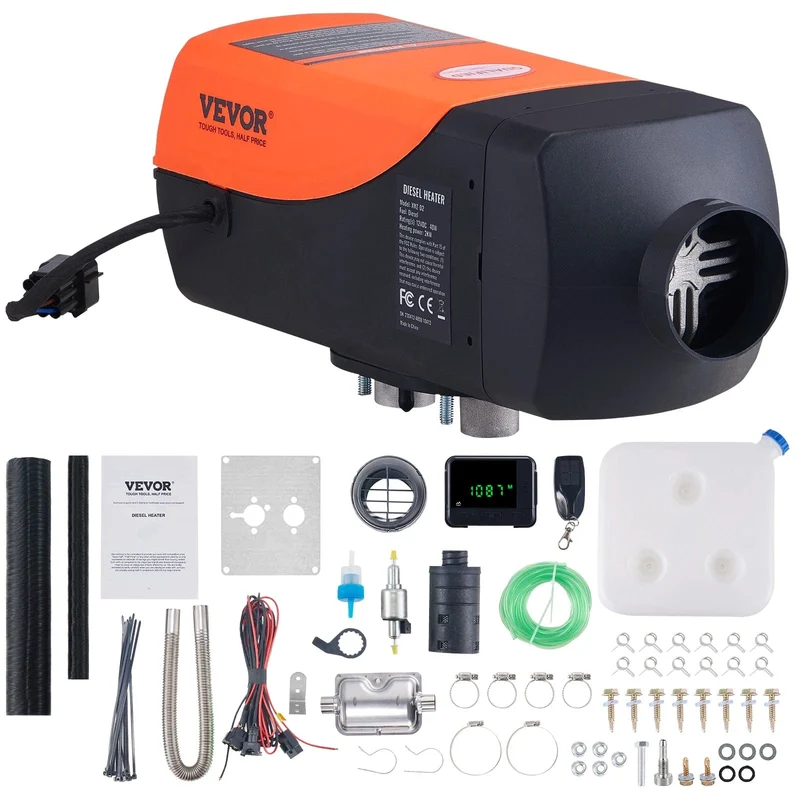 VEVOR Diesel-Luftheizung, 12 V, 2/5/8 kW, Diesel-Heizung mit Fernbedienung, Standheizung, Autoheizung für Wohnmobil, Anhänger, Camper, Van, Boot