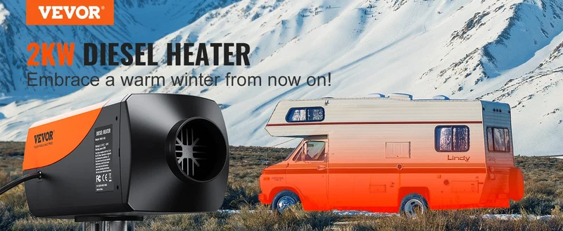 VEVOR Diesel-Luftheizung, 12 V, 2/5/8 kW, Diesel-Heizung mit Fernbedienung, Standheizung, Autoheizung für Wohnmobil, Anhänger, Camper, Van, Boot