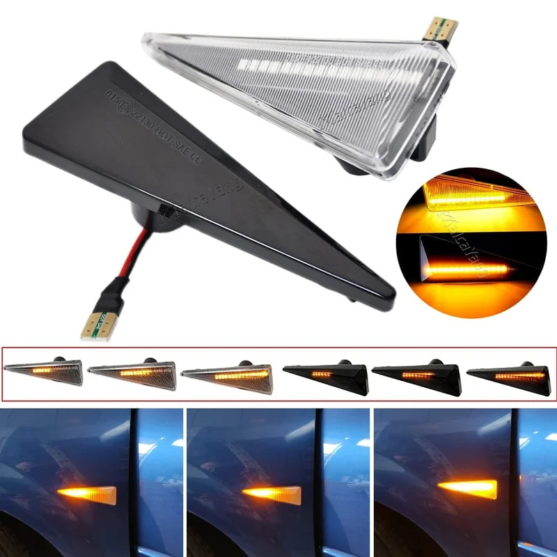 2 stück Led Dynamische Seite Marker Blinker Licht Für Renault Megane MK2 CC Espace MK4 Scenic MK2 Wind Avantime Thalia 2