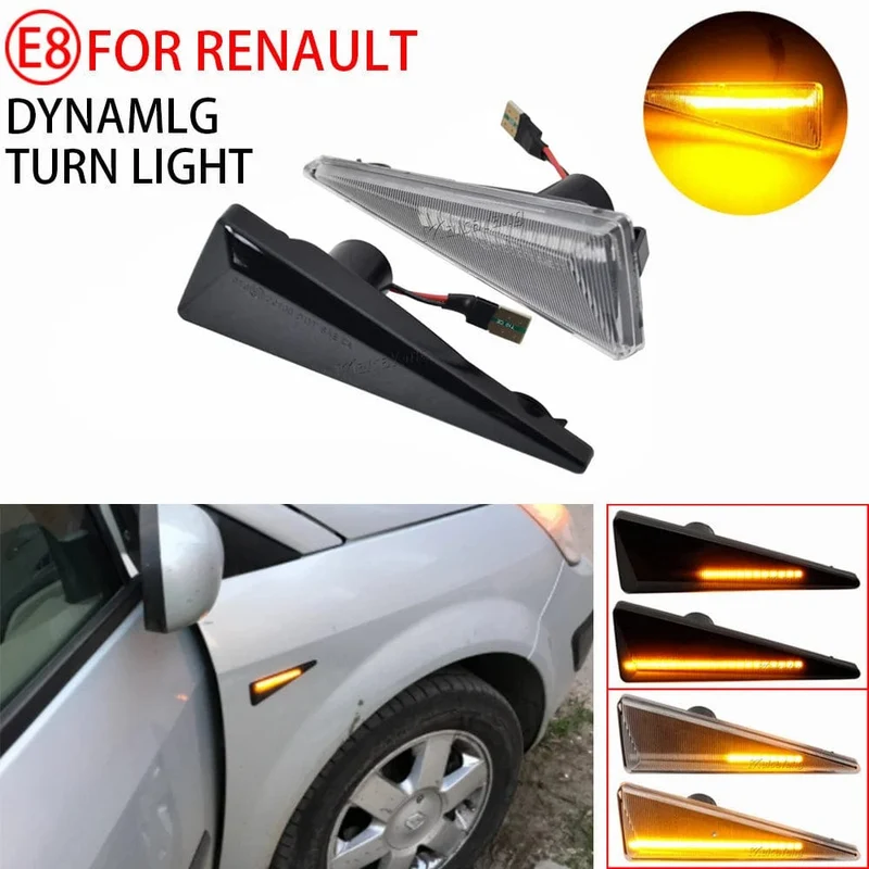 2 stück Led Dynamische Seite Marker Blinker Licht Für Renault Megane MK2 CC Espace MK4 Scenic MK2 Wind Avantime Thalia 2