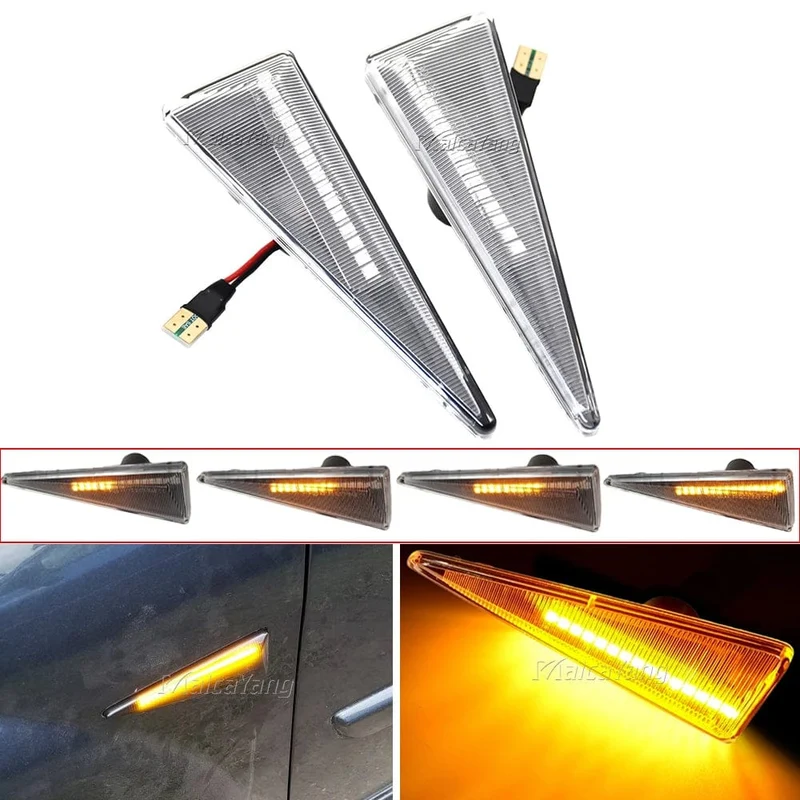 2 stück Led Dynamische Seite Marker Blinker Licht Für Renault Megane MK2 CC Espace MK4 Scenic MK2 Wind Avantime Thalia 2