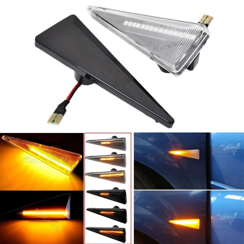 2 stück Led Dynamische Seite Marker Blinker Licht Für Renault Megane MK2 CC Espace MK4 Scenic MK2 Wind Avantime Thalia 2