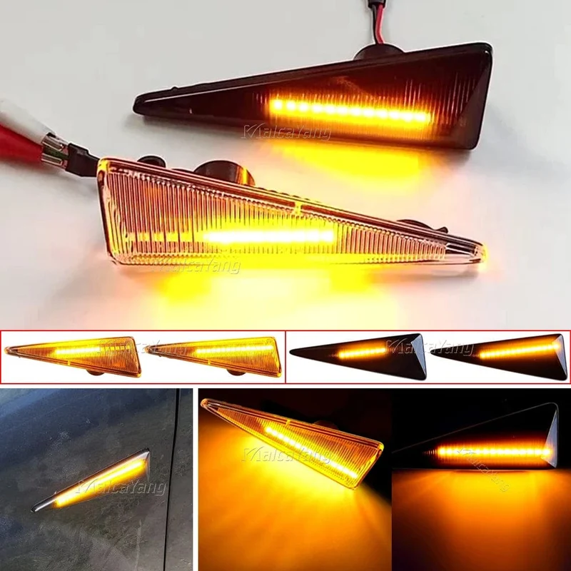 2 stück Led Dynamische Seite Marker Blinker Licht Für Renault Megane MK2 CC Espace MK4 Scenic MK2 Wind Avantime Thalia 2