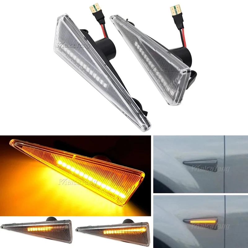 2 stück Led Dynamische Seite Marker Blinker Licht Für Renault Megane MK2 CC Espace MK4 Scenic MK2 Wind Avantime Thalia 2