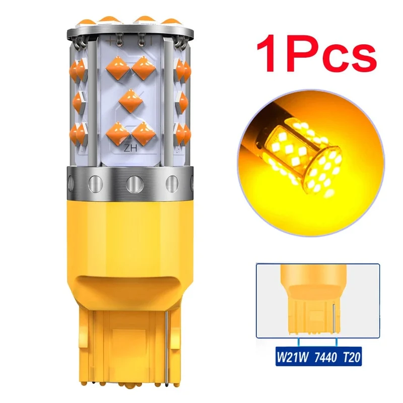 2 Stücke WY21W LED Canbus Kein Fehler Kein Hyper Flash Blinker Birne 3030 SMD T20 7440 W21W 1156 ba15s LED Lampe 12V Orange