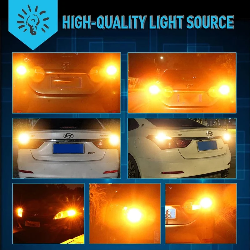 2 Stücke WY21W LED Canbus Kein Fehler Kein Hyper Flash Blinker Birne 3030 SMD T20 7440 W21W 1156 ba15s LED Lampe 12V Orange