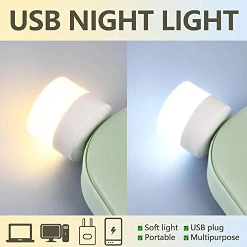 Mini USB Nachtlicht Tragbare Auto Signal Lichter 5V 1W Augenpflege Buch Lesen Glühbirnen Computer Mobile Power Lade LED Nacht Lampe
