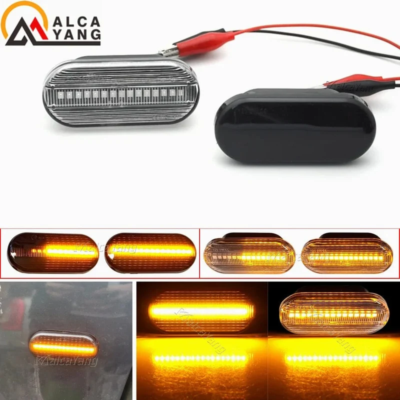 2 stück Dynamische Led-blinker Seite marker licht Lampe für VW Volkswagen Bora Golf 3/4 Passat 3B Polo 6N Sharan Vento T5 SEAT Ibiza