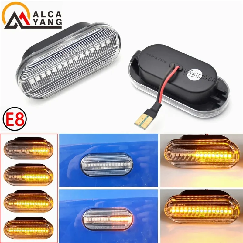2 stück Dynamische Led-blinker Seite marker licht Lampe für VW Volkswagen Bora Golf 3/4 Passat 3B Polo 6N Sharan Vento T5 SEAT Ibiza