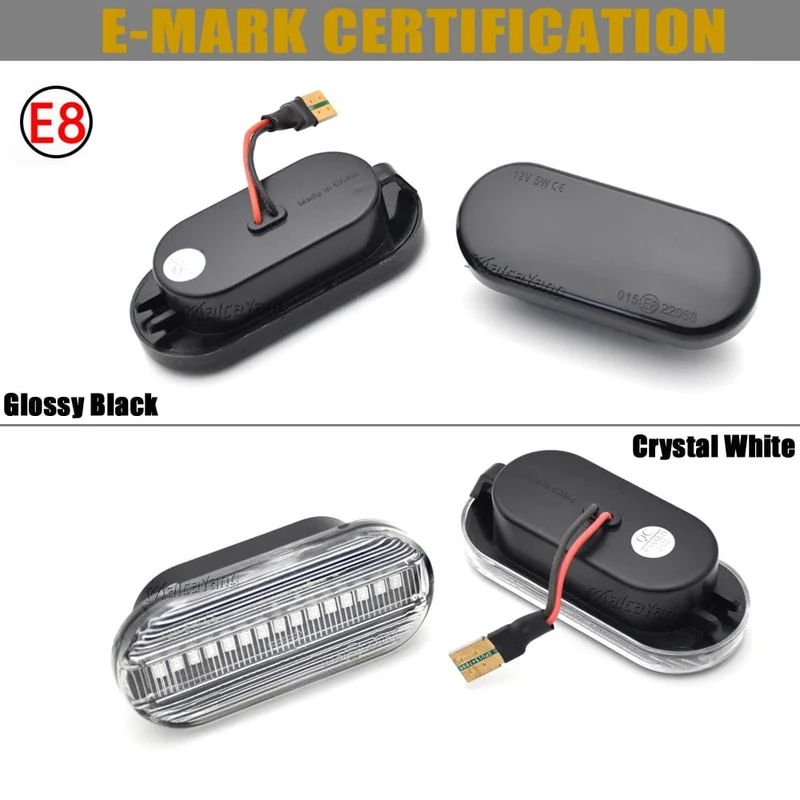 2 stück Dynamische Led-blinker Seite marker licht Lampe für VW Volkswagen Bora Golf 3/4 Passat 3B Polo 6N Sharan Vento T5 SEAT Ibiza