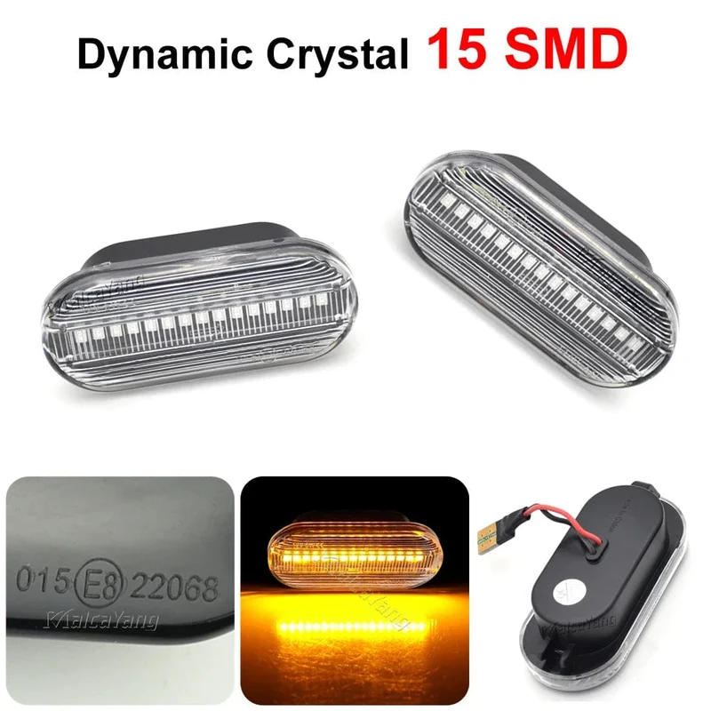 2 stück Dynamische Led-blinker Seite marker licht Lampe für VW Volkswagen Bora Golf 3/4 Passat 3B Polo 6N Sharan Vento T5 SEAT Ibiza