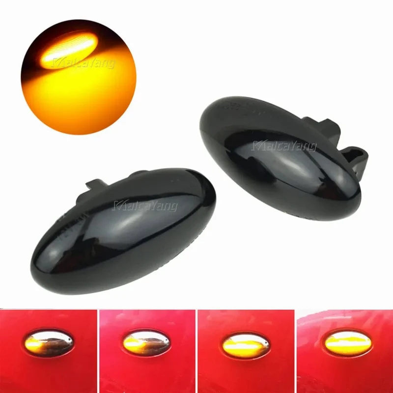 2x Led Dynamische Blinker Seite Marker Licht Lampe Für Peugeot 1007 107 206 307 407 607 Partner Expert