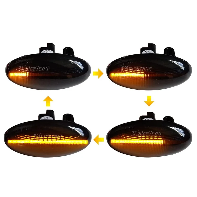 2x Led Dynamische Blinker Seite Marker Licht Lampe Für Peugeot 1007 107 206 307 407 607 Partner Expert